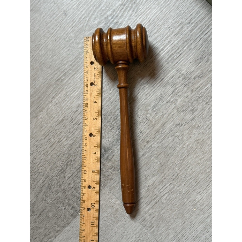 Vintage C R Gibson KC-115 Hardwood Judge Auction Gavel Bench Crafted in USA - Picture 2 of 9